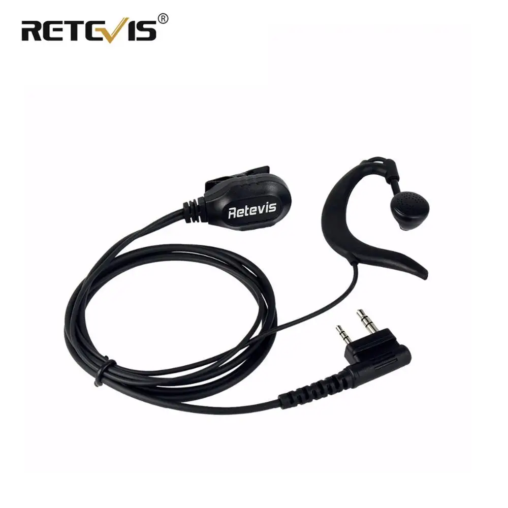 Новый Retevis g образный ушной крючок микрофон PTT наушник для RT8 RT3 TYT MD 390 Kenwood