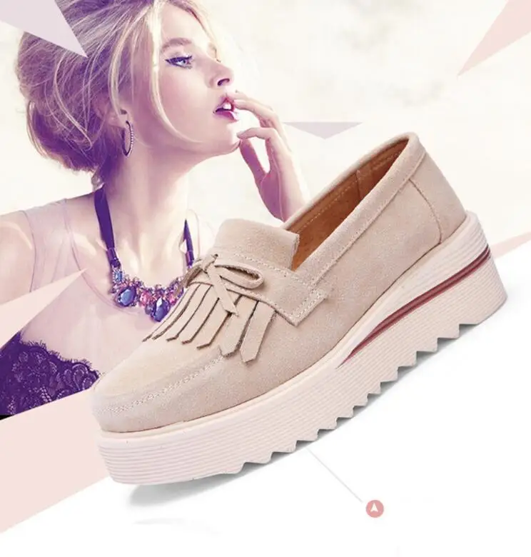 Plardin/Новинка; женская обувь; лоферы; кроссовки из натуральной кожи на плоской платформе; Мокасины с бахромой; женская модная обувь