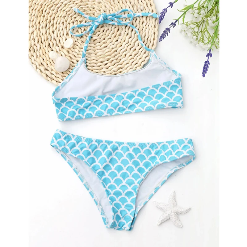 OM 2018 High Neck Bikini Women Swimwear Stripe Swimsuit Biquini Beach Wear Switchback Brazilian Bikinis Women Bathing Suit 2