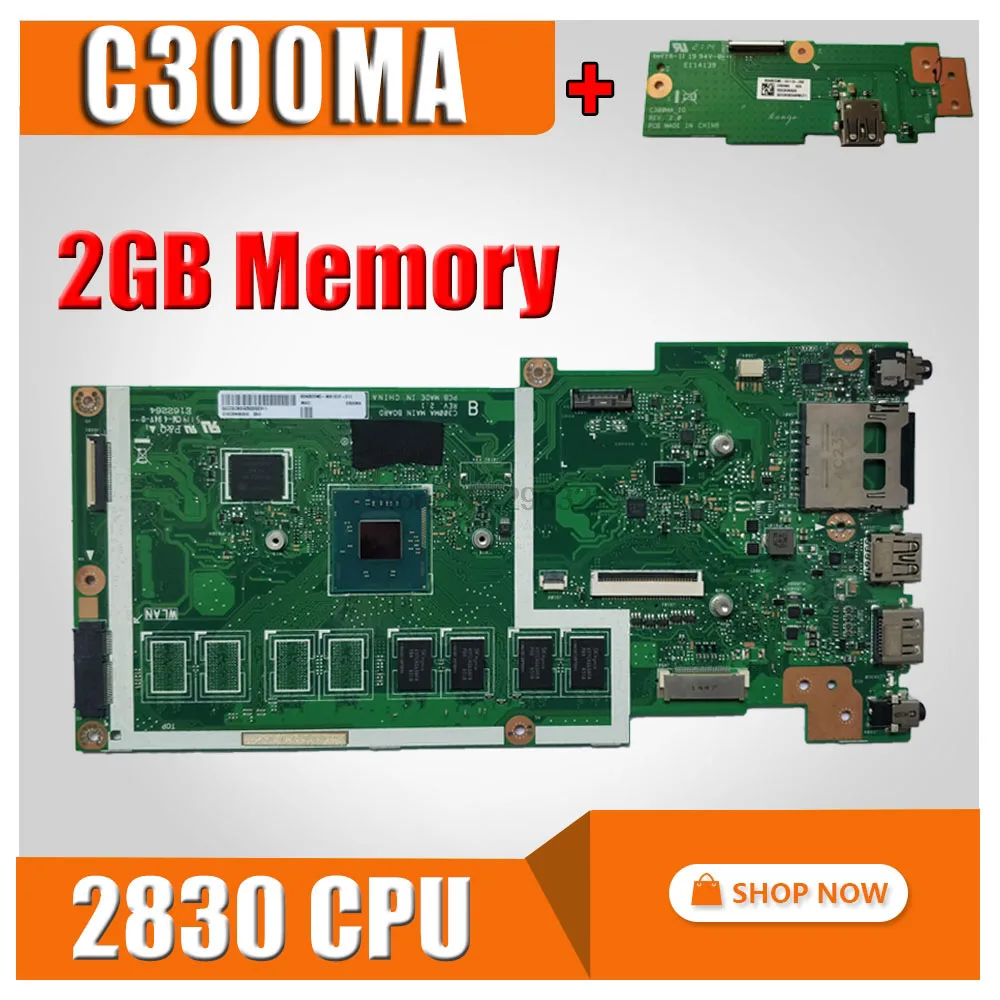 

send board+Motherboard For ASUS C300MA GM -2830 CPU-2G RAM Notebook notebook C300MA motherboard C300MA mainboard test 100% OK