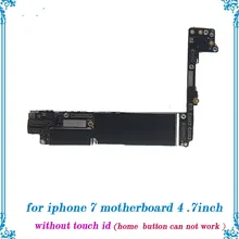 Полная функция разблокирована 32 ГБ/128 ГБ/256 ГБ для iphone 7 4,7 дюйма материнская плата без сенсорного id материнская плата с полными ЧИПАМИ логическая плата