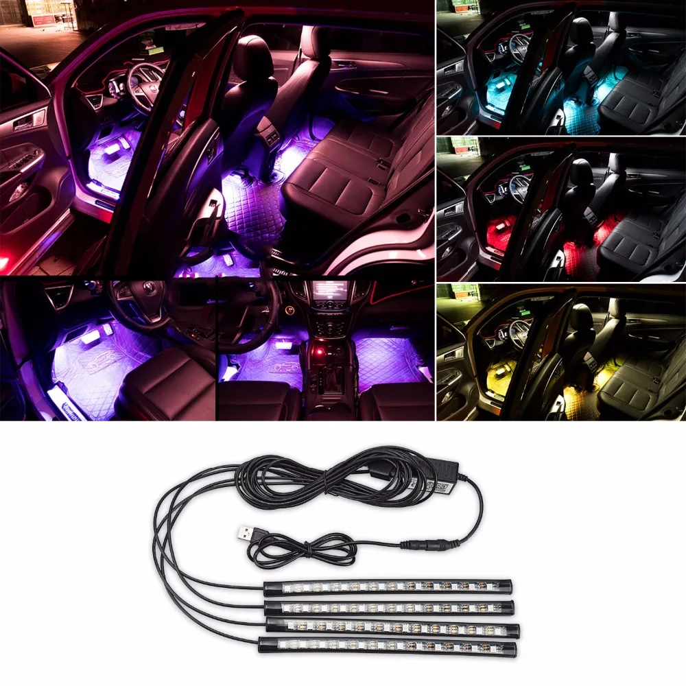 

APP Control Car Interior Atmosphere LED Light USB for Nissan Note Qashqai Leaf Infiniti Juke Toyota Camry Honda Civic Jazz CRV
