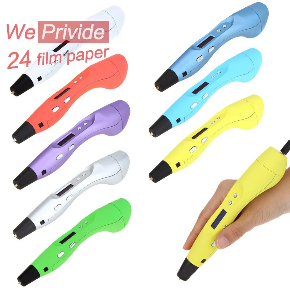 Creative 1 75mm ABS PLA DIY Smart 3D Printing Graffiti Pen LED LCD Display 3D Pen
