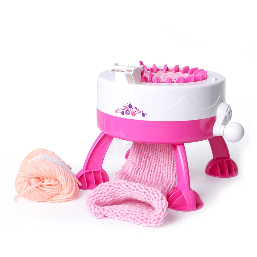 

Knitting Loom Girls DIY Scarf Hat Machine Educational Learning Toy Sewing Playset For Girls Kids Children