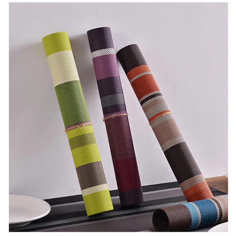 45*30CM PVC Place mat KitchenTable Mat Environmentally Nonslip Plate Bowl Pads Waterproof Cup