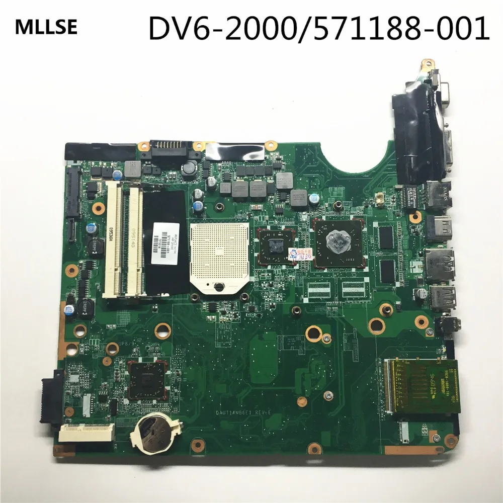 MLLSE для HP DV6 DV6-2000 571188-001 материнской платы ноутбука DAUT1AMB6E0 DAUT1AMB6E1 DDR2 хорошие рабочие