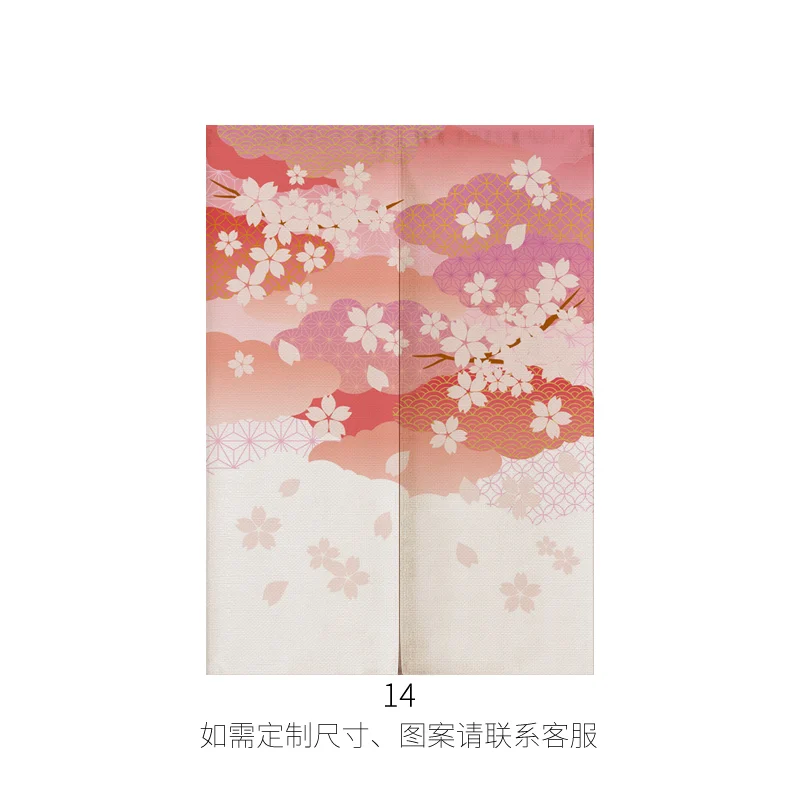 Японский пейзаж шторы для спальни, кухни домашний декор льняные двери занавески Норен настраиваемые занавески - Цвет: 14