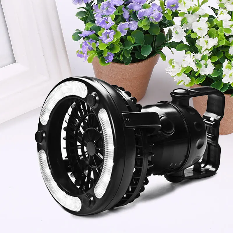 

2019 Drop Shpping LED Fans Lights Tent Camping Fan for Hiking