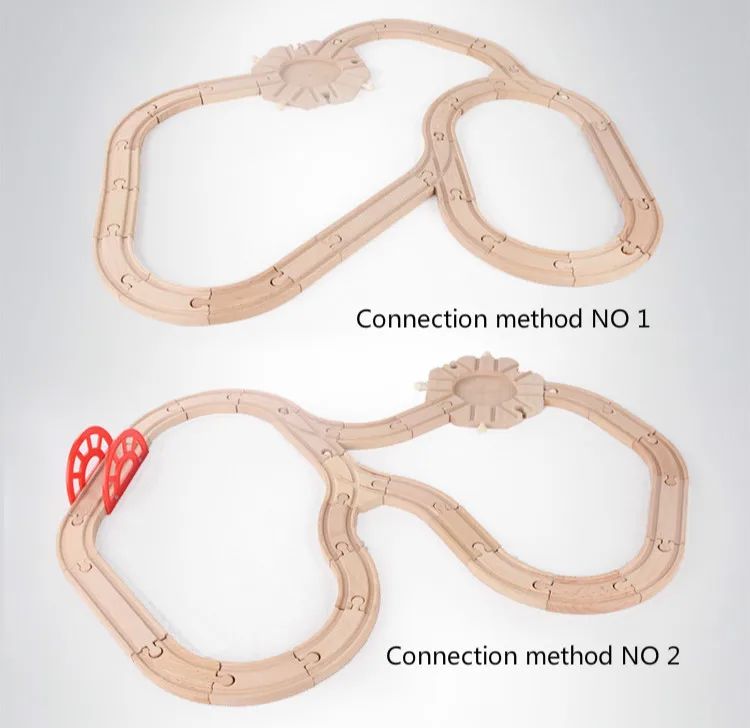 Деревянный маленький поезд трек игрушки 108 шт. корейский трек аксессуары Детские Развивающие головоломки сборка ручной работы игрушка