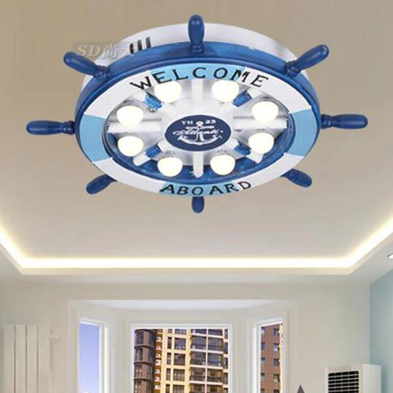 

Children toy modern Led ceiling lamps creative room personality of children room master bedroom boy eye cartoon rudder lamp ET18