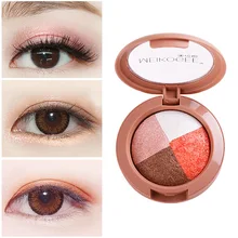 

4 Color Eyeshadow Pallete Gorgeous Silky Powder Professional Nature Make up Palette Smoky Warm Matte Shining Eye Shadow