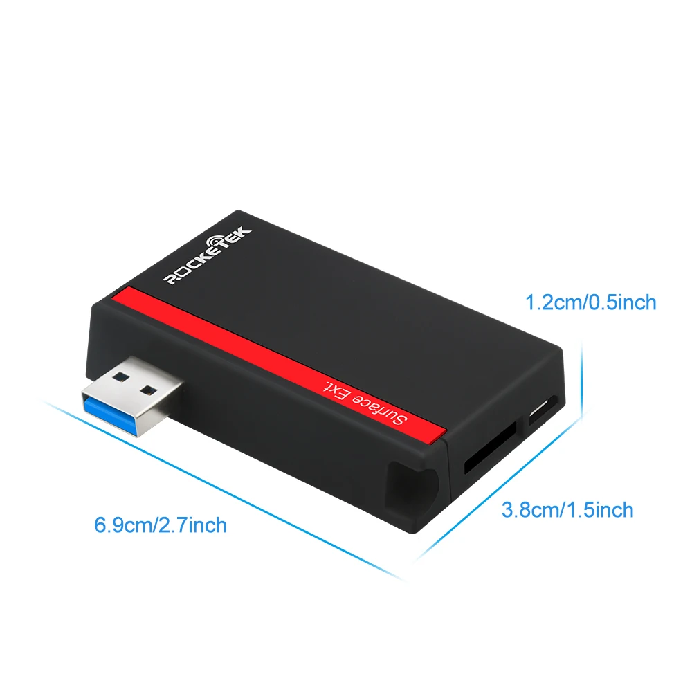 Rocketek USB 3,0 Мульти устройство чтения карт памяти Адаптер для SD/TF micro sd Microfoft Surface Pro 3/4/5/6 Hub компьютерные аксессуары