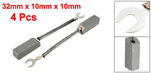 

Dmiotech 4pcs Carbon Brushes 32mm x 10mm x 10mm Graphite for Electric Motor Replacement Parts