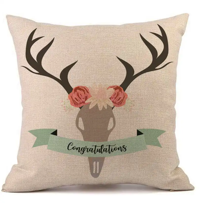 Cute Cartoon Cushion Cover Throw Pillow Case Animal Printed Cushion Case Pillow Cover For Car Sofa Decoration #3o10#f (1)