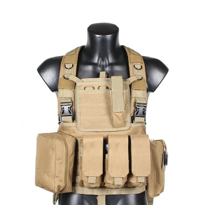 Военный тактический жилет полицейский Пейнтбол Wargame одежда MOLLE Body Armor охотничий жилет CS товары для улицы оборудование - Цвет: Хаки