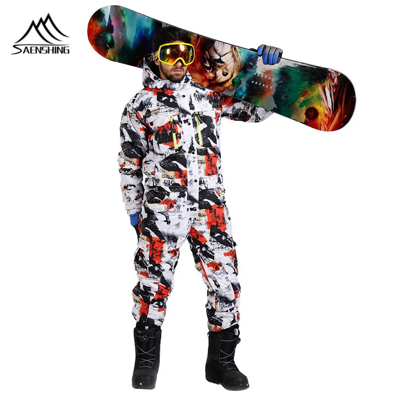 SAENSHING على الجليد سترة قطعة واحدة بدلة تزلج الرجال الشتاء للماء سميكة الدافئة تزلج بذلة الرياضة على الجليد و التزلج الجبلية SAENSHING على الجليد سترة قطعة واحدة بدلة تزلج الرجال الشتاء للماء سميكة الدافئة تزلج بذلة الرياضة على الجليد و التزلج الجبلية