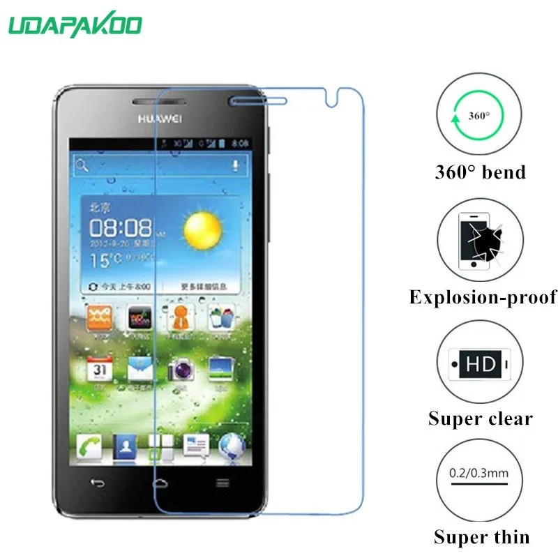 

udapakoo clear Tempered (soft glass) film for Huawei U8950 U8950D G600 U9508 T8950 Nano Explosion-proof glass Screen Protector