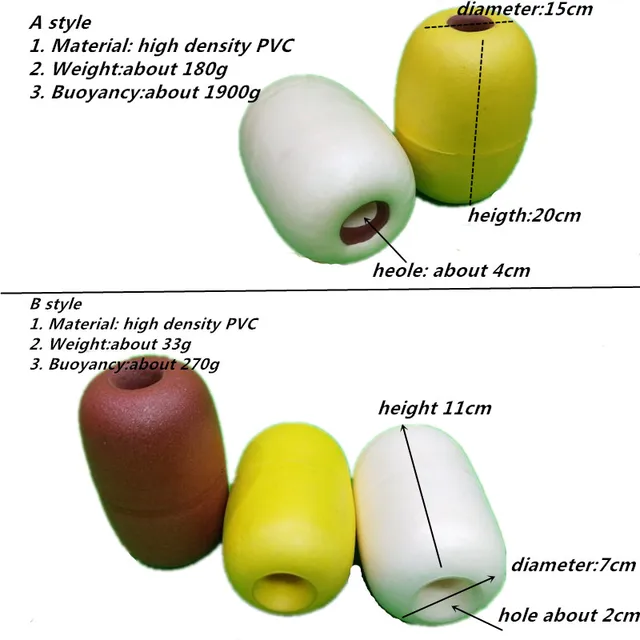 Hard PVC Foam Floating Ball Aquaculture Float Ball Buoy For Fishing Net And Fish Cage Buoy Fishing Tool Swimming Channel Buoy
