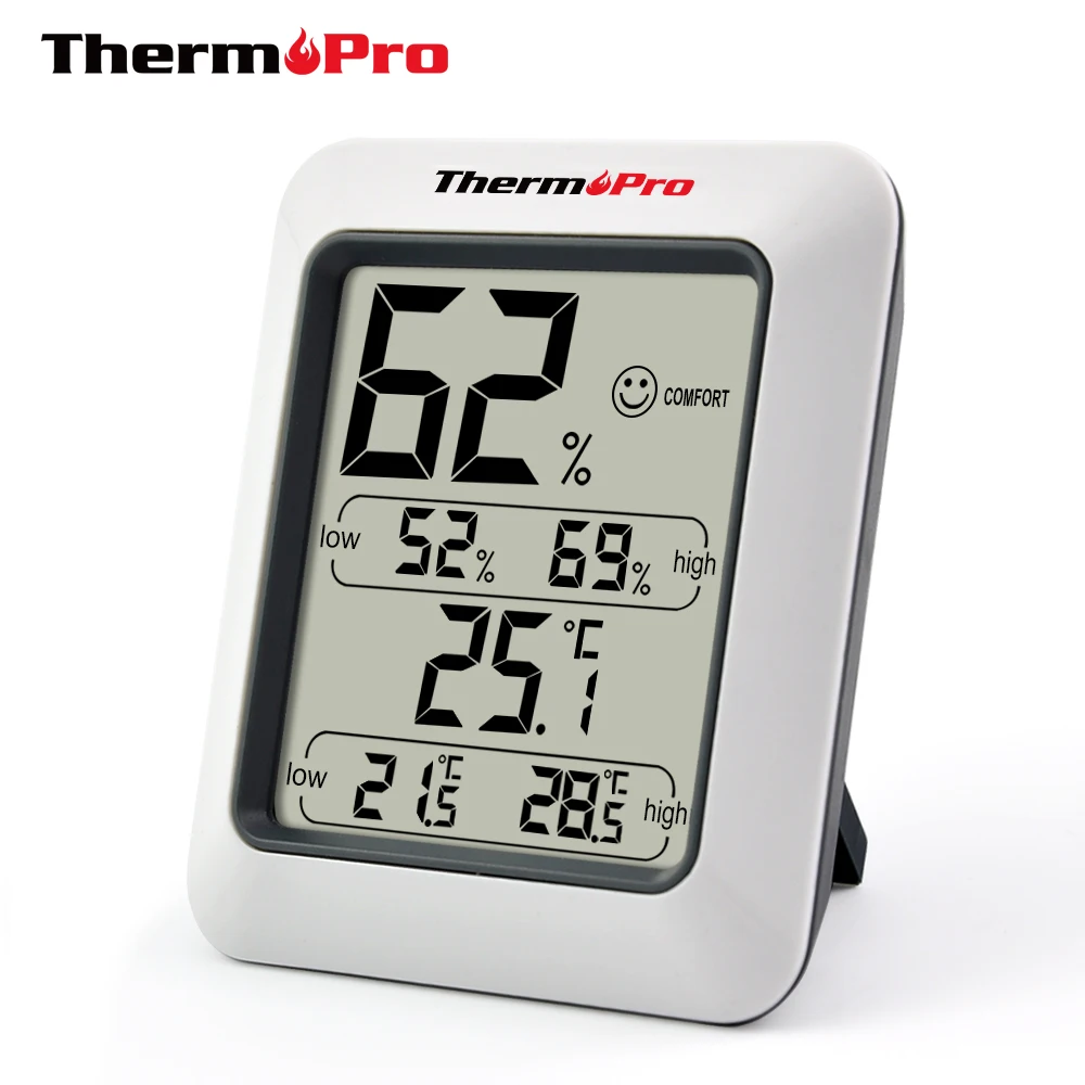 Thermopro TP50 ЖК-дисплей Метеостанция Цифровой термометр гигрометр крытый электронный измеритель температуры и влажности Часы