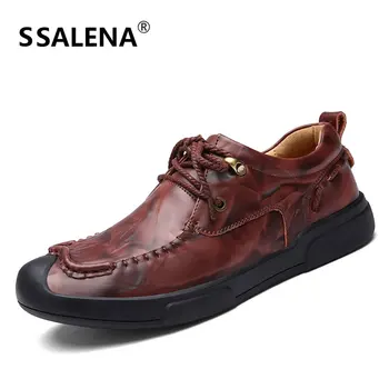 

High Quality Men Flats Casual Leather Dress Shoes Men Oxford Fashion Lace Up Dress Shoes Wedding Formal Work Loafers AA10168