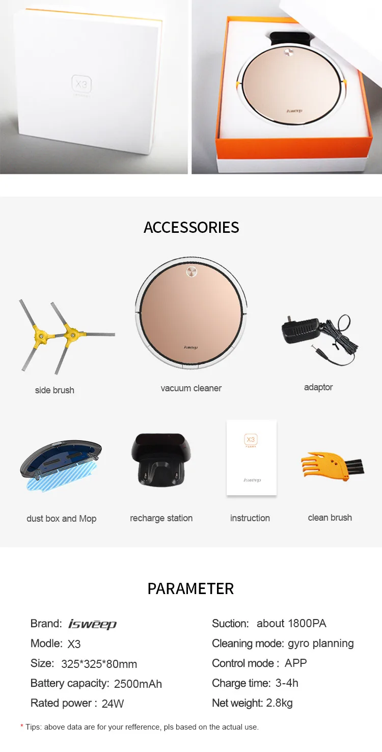 Isweep x3 Wet And Dry Robot Vacuum Cleaner Controle App 1800 pa Casa Varredor Auto Recarga Plug ue Versão em Inglês Presente 2 Escova 12 app 1800 pa molhado e seco casa