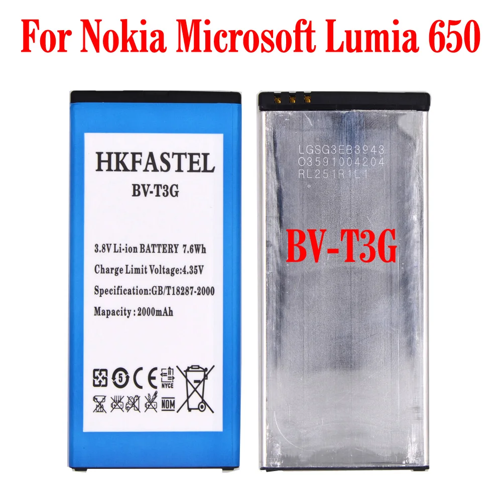 HKFASTEL New BV T3G BVT3G T3G Li ion Mobile Phone Battery