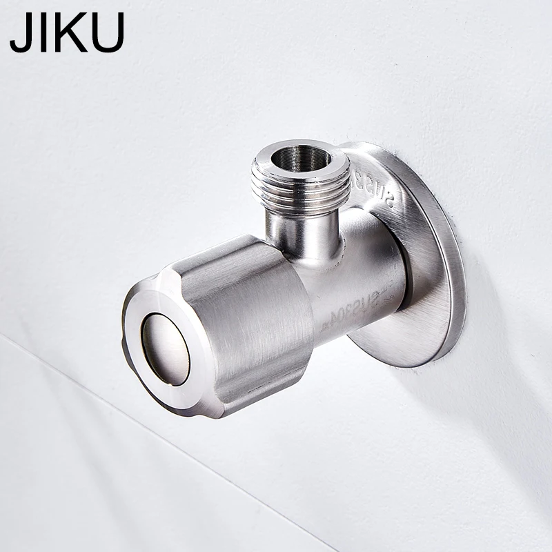 

JIKU Angle Valves SUS304 stainless steel brushed Kitchen Bathroom Accessories Angle Valve for Toilet Sink BasinWater Heater