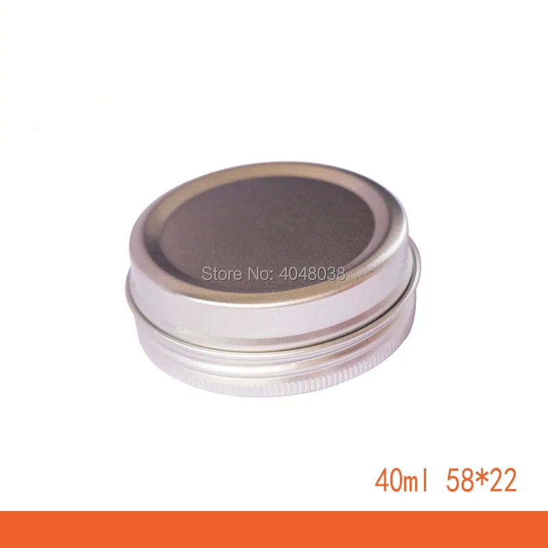 Beauty Makeup 40 ML Aluminum Specimen Box with Thread Cap Empty Cream Jar Dia 58mm Cosmetic Container Round Pomade Packing Case