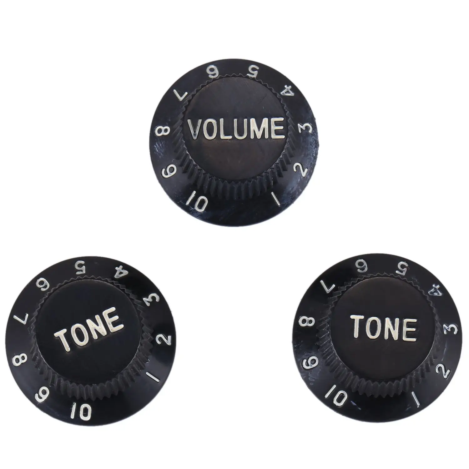 

XFDZ Set of 3 Black speed tone button volume with detail for electric guitar pickup