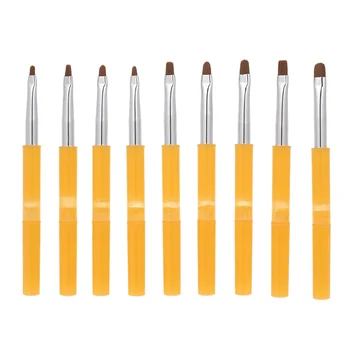 

9pcs/set Professional UV Gel Acrylic Nail Brushes Kit for False Nail Tips Nail Art Brushes Painting Liner Builder Nail Art Design Painting Pen Set Nail Manicure Tool