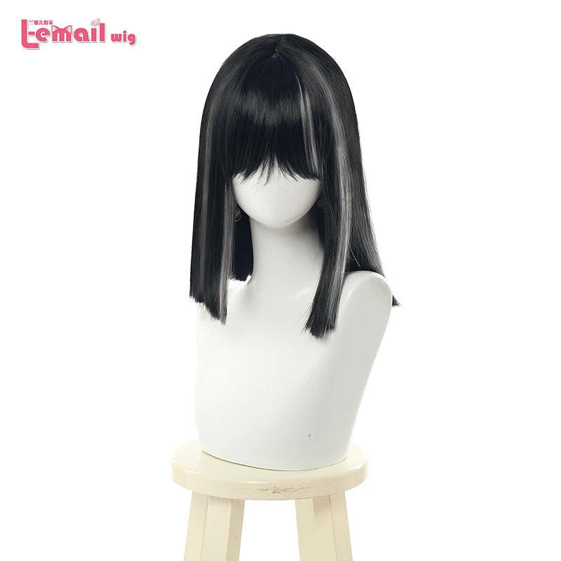 

L-email wig Game SEKIRO Shadows Die Twice Divine Heir Cosplay Wigs 30cm Mixed Color Synthetic Hair Perucas Cosplay Wig