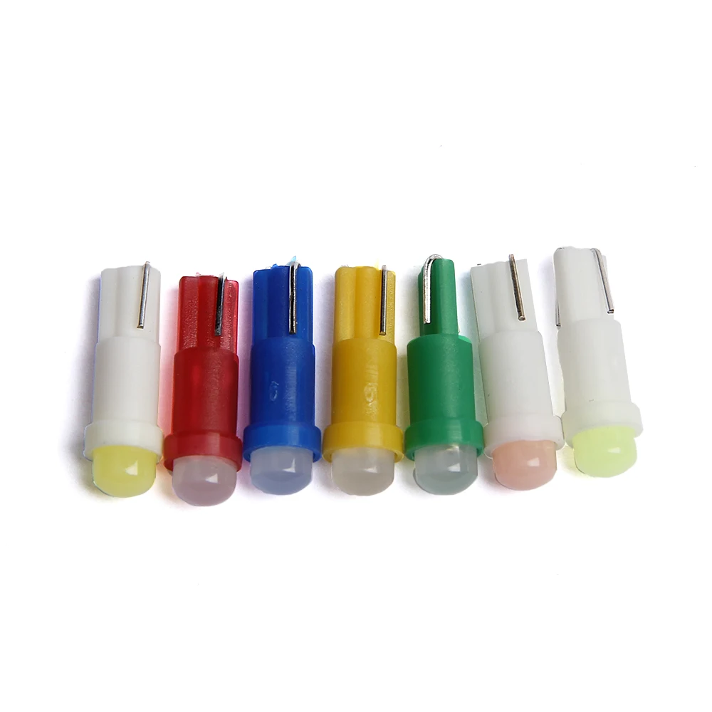 

10PCS T5 LED 58 73 74 286 W1.2W 3D COB Led Wedge Dashboard Gauge Lamps Car Warning Indicator Instrument Cluster Lights Bulb 12V