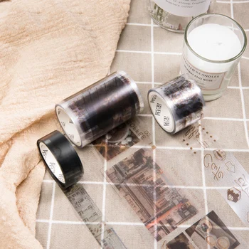 

1.5-6cm*3M Light and shadow Cherry blossoms Pet washi tape DIY decorative scrapbooking masking tape adhesive label sticker tape