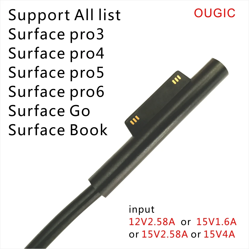DC to Surface Go pro3 pro4 pro5 зарядный шнур Suface Book 5 5*2 мм для MicroSoft Surface|microsoft surface|surface pro3microsoft
