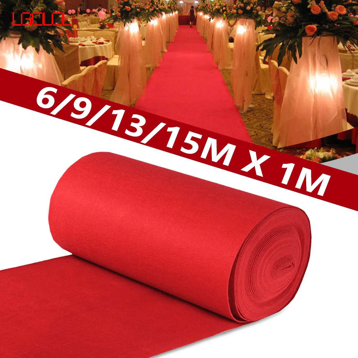 

6/9/13 / 15m Red Outdoor Carpet Wedding Banquet Celebration Film Festival Event Reward Decoration Carpet Free Shipping LGOLOL