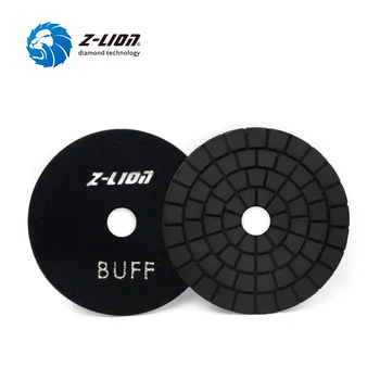 

Z-LION 3" 2pcs Diamond Buff Pad Black For Marble Tile Granite Stone 75mm Resin Polishing Wheel Diamond Tool Premium Buffing Disc