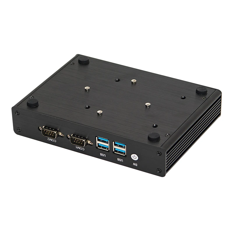 Новейшая акция с 2 * COM безвентиляторный мини ПК Поддержка windows HDMI VGA dual LAN 8G Barebone