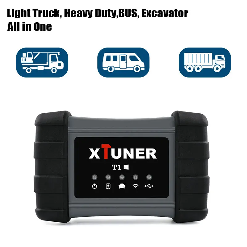 Xtuner T1 Heavy Duty Truck Авто диагностический сканер для грузовика подушка безопасности; ABS Сброс DPF сканирования OBD 2 профессиональный автомобильный диагностический инструмент Vpecker T1