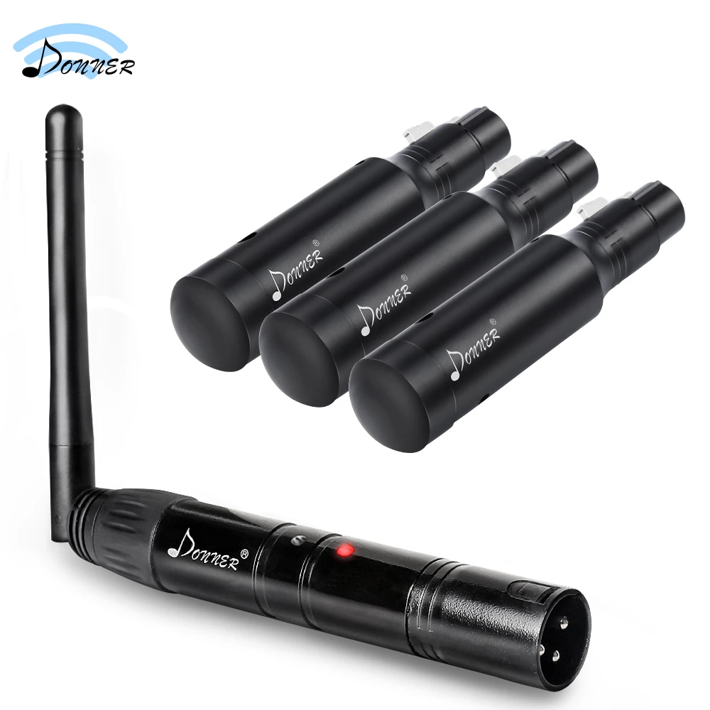 

Donner 2.4G DMX512 Wireless Transmitter & Receiver Built Battery Black