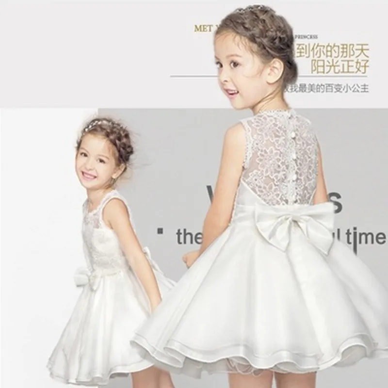 Korean Princess Tutu children summer evening dress Kids Girls Wedding