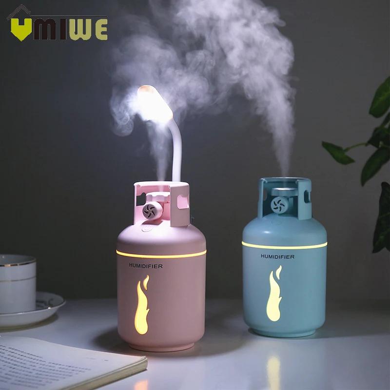 

4 in 1 Creative Mini Gas Tank Humidifier Cool Mist USB Humidifier Ultrasonic Aromatherapy Humidifier 300ML for Home Office Car