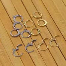 50 шт./упак.) Нержавеющая сталь уха провода обруч серьги крючки для DIY аксессуары для серьги Компоненты, около 7 мм Диаметр