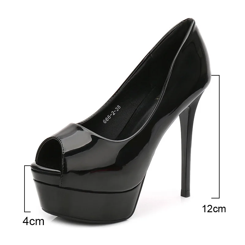 Пикантные туфли на платформе и каблуке; туфли на высоком каблуке; женские туфли-лодочки; Свадебные вечерние туфли; женские туфли на высоком каблуке 12 см; sapatos feminino;
