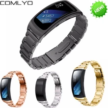 Новинка: COMLYO нержавеющая стальные «Умные» часы Смарт Браслет для samsung Шестерни Fit2 SM-R360 ремешок сменный ремешок для наручных часов samsung подходит 2 браслет