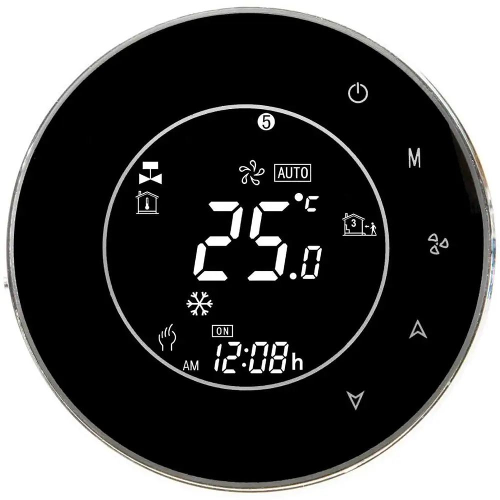 95-240VAC Интеллектуальный комнатный температура отопления охлаждения Wi-Fi термостат google для 2 труб NO/NC клапан работает с Alexa google home