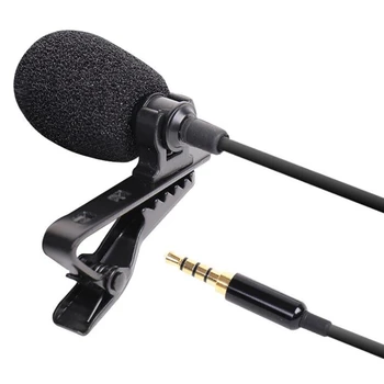 

5pcs/lot Mini Clip Lavalier Microphone 3.5mm Mic Microphone for Speaking Lectures Teaching Interview Computer Mobie Phone