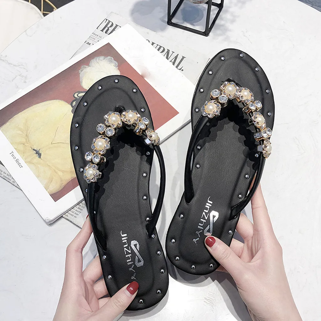 

SAGACE Ladies Slipper Flat with Shoes Retro Womens Sandals Flat Bohemia Style Fashion Clip Toe Flip Flop Casual Summer Shoes