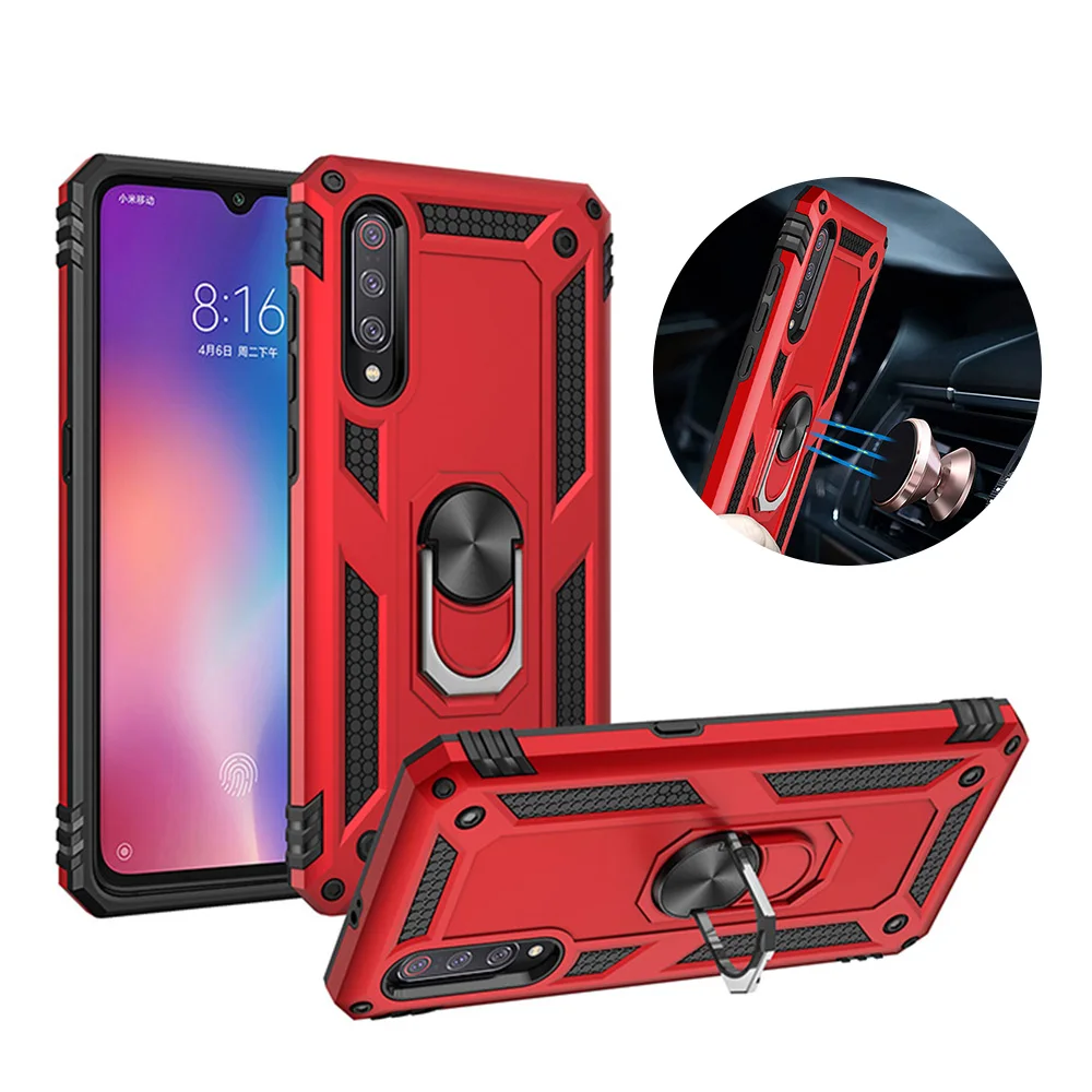 

Casing For Xiaomi 9 Mi9 Mi 9 Holder Stand Armor Hybrid Magnetic Bracket Kickstand Finger Ring Cover For Redmi Note 7 Pro Case