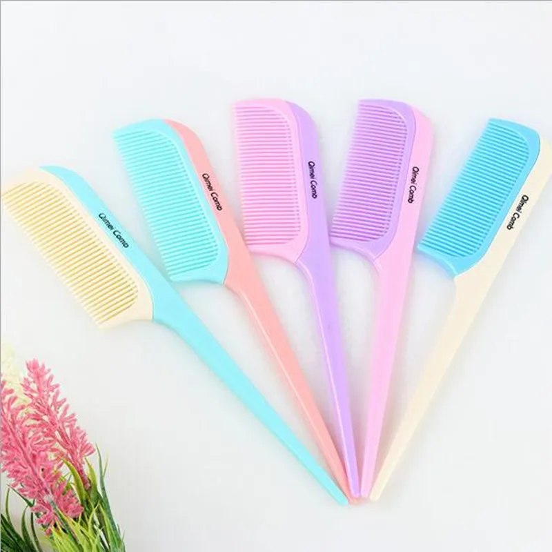 Color Random Hairdressing Tip Combs Hair Tail Comb Design Tools