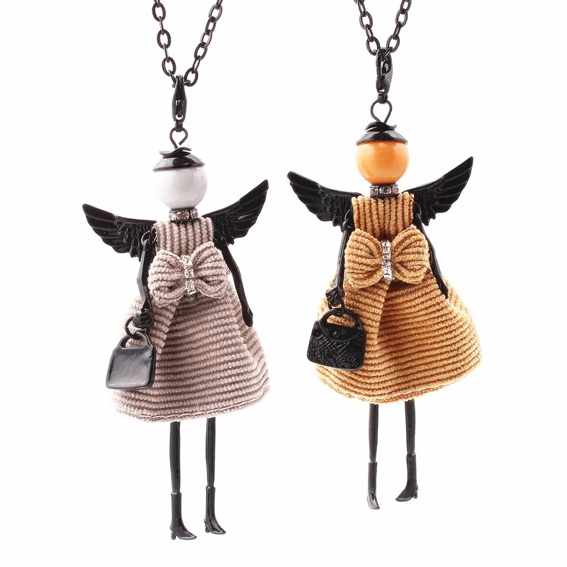 Женское длинное ожерелье с куклой ангельские крылья|long necklace|love necklacefashion necklace |